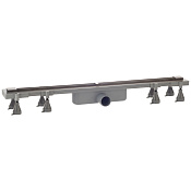 OMP Tea Sumisura Дренажный канал 120 см, щельевой с подрезаемой решеткой, цвет: оружейная сталь 983.401.8.N