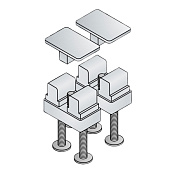 OMP Tea Sumisura Переходная пластина соединений дренажных каналов, цвет: хром 987.001.0