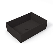 Olympia Slice Раковина чаша 50х35х14h см, без перелива и донного клапана, цвет: черный матовый SLC42RE50023