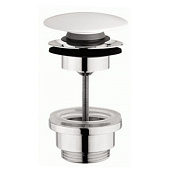 Olympia Донный клапан Click-Clack универсальный с керамической крышкой, цвет: белый глянцевый PIL01C