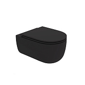 Olympia Milady Унитаз подвесной 52х36 см безободковый, без крышки, цвет: черный матовый MIL120223