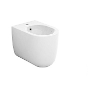 Olympia Milady Биде напольное 52х36 см с 1 отверстием под смеситель и переливом, цвет: белый матовый MIL230111