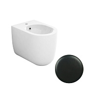 Olympia Milady Биде напольное 52х36 см с 1 отвер. под смеситель и переливом, цвет: черный матовый MIL230123