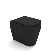 Olympia Tutto Evo Унитаз напольный 53х36 см безободковый, без крышки, цвет: черный матовый TUE1103R23