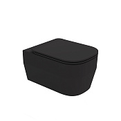 Olympia Tutto Evo Унитаз подвесной 53х36 см безободковый, без крышки, цвет: черный матовый TUE1202R23