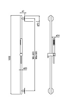 Alpi Portofino Душевой гарнитур: душевая лейка 1 вид струи, держатель, шланг, штанга, цвет: chrome KI 101 CR