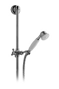 Alpi London Душевой гарнитур: душевая лейка 1 вид струи, держатель, шланг, штанга 66см, цвет: chrome KI 030 CR