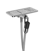 Alpi Up Душевой гарнитур: душевая лейка 1 вид струи, держ. для душа, шланг, полочка, цвет: chrome UP 01 CR