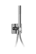 Alpi Soffioni Душевой гарнитур: душевая лейка 1 вид струи, держатель для душа, шланг, цвет: chrome KI 089 CR