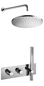Alpi Blue Душевой комплект встраиваемый - смеситель, ручной и верхний душ, держатель, цвет: chrome SWK 85L1163 CR
