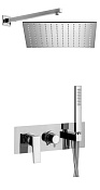 Alpi Una18 Душевой комплект встраиваемый - смеситель, ручной и верхний душ, держатель, цвет: chrome SWK 18L1863 CR