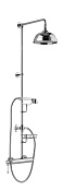 Alpi London Душевая стойка: смеситель, ручной и верхний душ 1 вид струи, шланг, цвет: chrome LO 41RM2251 CR