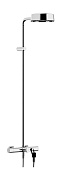 Alpi Ginger Душевая стойка: термостат, ручной и верхний душ 1 вид струи, шланг, цвет: chrome GN 99RM2151 CR
