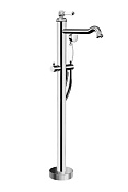 Alpi London Смеситель для ванны напольный с душевым набором - ручной душ, шланг, держ., цвет: chrome LO 41804 CR