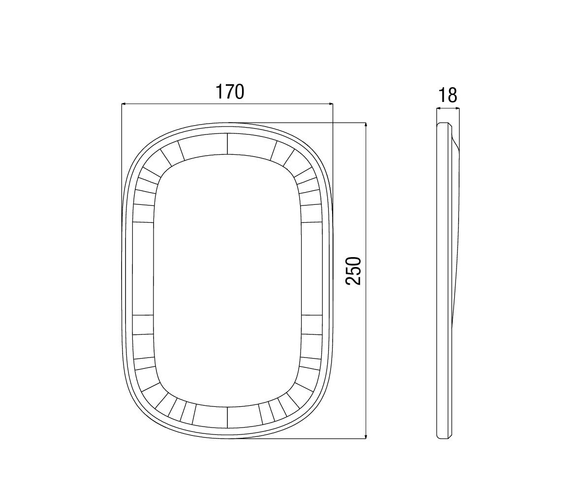 Alpi Portofino Лоток для ванны настольный, цвет: black CO 001 MNO