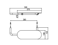 Alpi Vero Полка подвесная латунная 30 см, цвет: chrome VR 075 CR