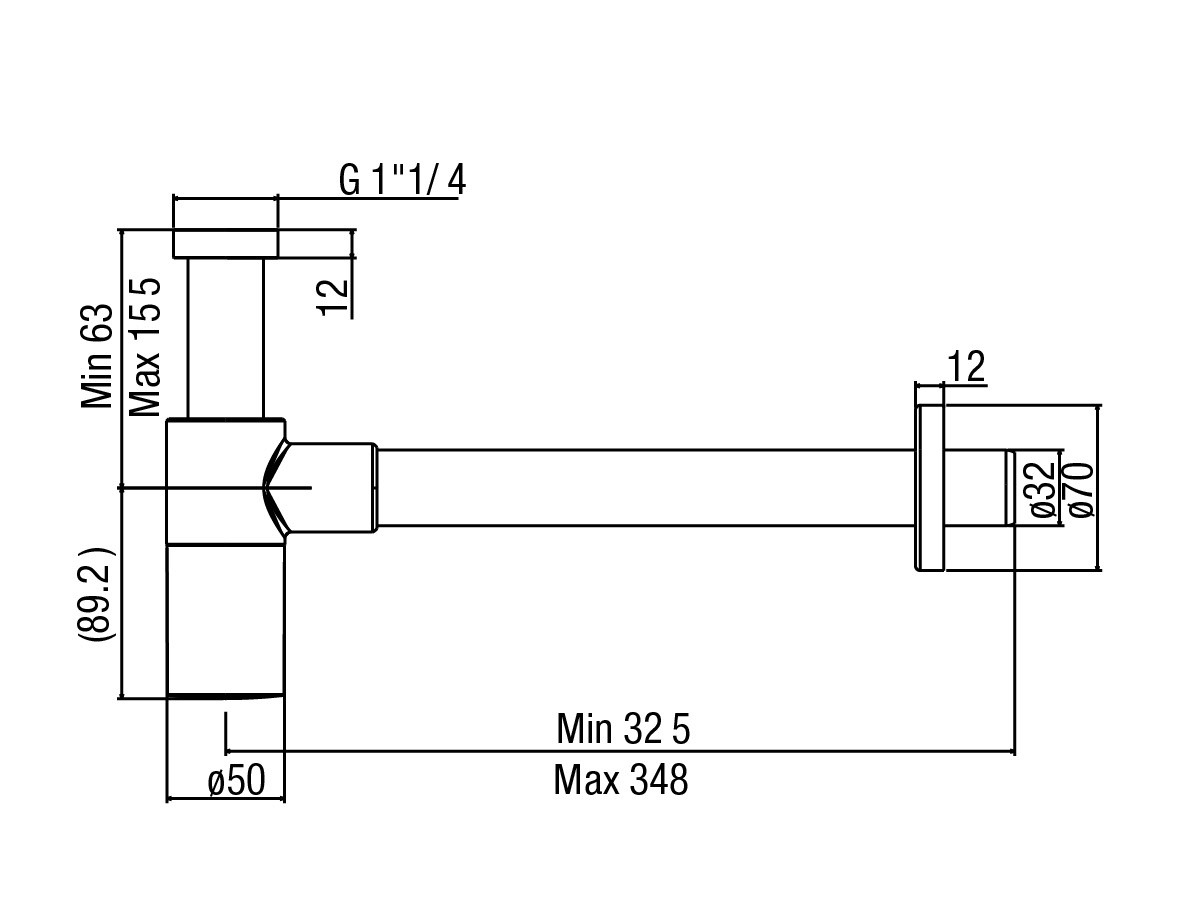 Alpi Allen Сифон для раковины латунный, цвет: chrome AC 324 CR