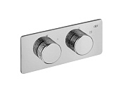 Alpi Portofino Смеситель для душа термостат, на 2 потребителя, встраив., внешняя часть, цвет: chrome PO ELV163 CR MTL