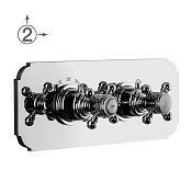 Alpi London Смеситель для душа термостатический на 2 потребителя, встр., внешняя часть, цвет: chrome LO ELV163 CR