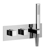 Alpi Una18 Смеситель для душа термостат. 2 потреб., встр., с вн. частью и ручным душем, цвет: chrome UN 18L163D CR