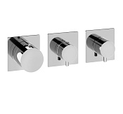 Alpi Una18 Смеситель для душа термостатический на 3 потребителя, встр., внешняя часть, цвет: chrome UN EHN169 CR