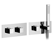 Alpi Una18 Смеситель для душа термостат. 4 потреб., встр., с вн. частью и ручным душем, цвет: chrome UN 18L167D CR