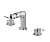 Alpi Allen Смеситель для биде на 3 отверстия, без донного клапана, длина излива 12,5см, цвет: chrome AL 98621 CR