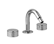 Alpi Portofino Смеситель для биде на 3 отверстия, без д/к, длина излива 12,5 см, цвет: chrome PO 621 CR MTL
