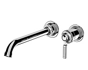 Alpi Le Grand Смеситель для раковины встраиваемый, внешняя часть, длина излива 17,6 см, цвет: chrome LG EL876/17 CR