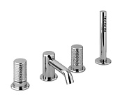 Alpi Portofino Смеситель на борт ванны, с ручным душем, цвет: chrome PO M27D31362 CR MTL