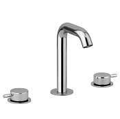 Alpi Blue Смеситель для раковины на 3 отверстия, без донного клапана, дл. излива 15 см, цвет: chrome BU 85691 CR