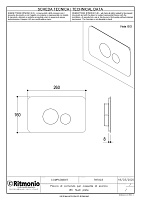 Ritmonio Complementi Клавиша смыва 26x0,8x16h см, цвет: crl chrome 78T003CRL