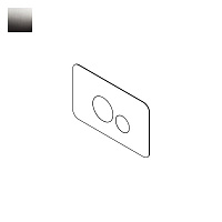 Ritmonio Complementi Клавиша смыва 26x0,8x16h см, цвет: ix brushed 78T003IX