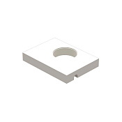 Ritmonio Elementa Полка на рейлинг 13x9,5 см, с 1 отверстием, цвет: white acrylic stone 7N0002F38