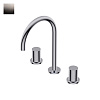 Ritmonio Diametro35 S Смеситель для раковины на 3 отв., излив 16 см, цвет: blx brushed black chrome PR52AE202BLX