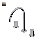Ritmonio Diametro35 S Смеситель для раковины на 3 отв., излив 16 см, цвет: blx brushed black chrome PR52AE202BLX