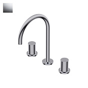 Ritmonio Diametro35 S Смеситель для раковины на 3 отверстия, излив 16 см, цвет: crl chrome PR52AE202CRL