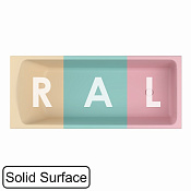 Whitecross Coin Ванна из Solid Surface встраиваемая 165x70 см, с щельевым перел., цвет: RAL матовый 0224.165070.2XXXX