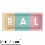 Whitecross Coin Ванна из Solid Surface встраиваемая 165x75 см, с щельевым перел., цвет: RAL матовый 0224.165075.2XXXX