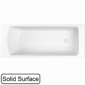 Whitecross Coin Ванна из Solid Surface встраиваемая 180x70 см, с щельев. перел., цвет: белый матовый 0224.180070.200