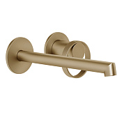 Gessi Anello Смеситель для раковины встр., внешняя часть, излив 20,5 см, цвет: warm bronze br. PVD 63383#726