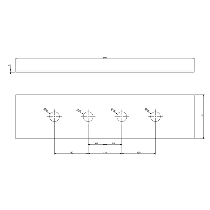 Gessi Пластина монтажного бокса на 4 отверстия, цвет: finox brushed nickel 01664#149
