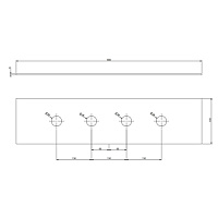 Gessi Пластина монтажного бокса на 4 отверстия, цвет: finox brushed nickel 01664#149