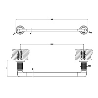 Gessi Inciso Полотенцедержатель 30 см, подвесной, цвет: copper PVD 58497#030