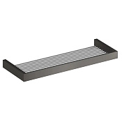 Gessi Rettangolo Полка подвесная 61,5х24 см, цвет: black metal brushed PVD 20950#707