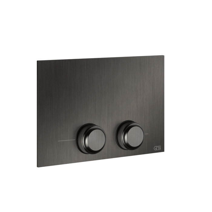 Gessi Venti20 Кнопка смыва для унитаза, 2 режима, латунь, цвет: black metal brushed PVD 54657#707