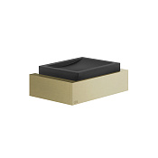 Gessi Inverso Мыльница с композитной чашей, подвесная, цвет: brushed brass PVD 20802#727