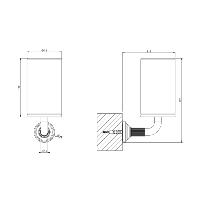 Gessi Venti20 Стакан подвесной, композитный, цвет: aged bronze 65407#187