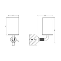 Gessi Venti20 Стакан подвесной, композитный, цвет: aged bronze 65407#187