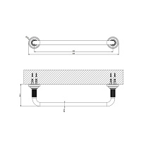 Gessi Venti20 Полотенцедержатель 30 см, подвесной, цвет: nickel PVD 65497#720